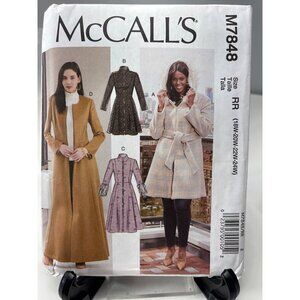McCalls M7848 Womens Coat Sewing Pattern Size 14-16-18-20-22 Uncut